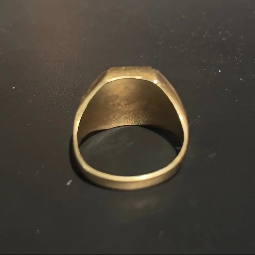 Gold and Red Masonic Ring